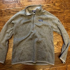Patagonia Warm Pullover Sweatshirt Quarterzip - Taupe Brown